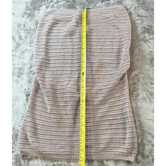 Guess Halter Top Womens Size L Champagne Color SL Rhea Cowl Neck Milk Tea - Picture 7 of 16